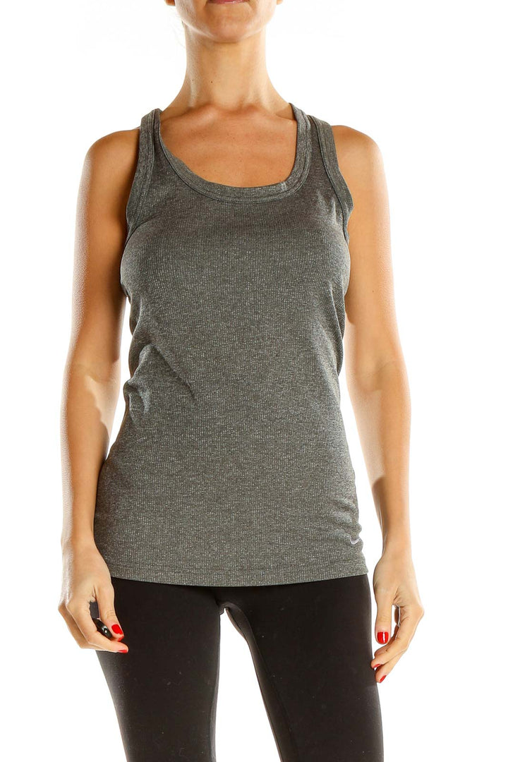 Gray Activewear Top