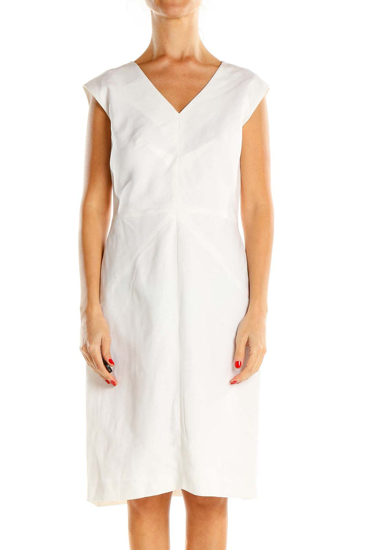 White Classic Sheath Dress