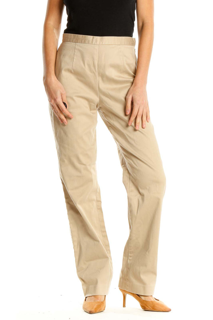 Beige Classic Trousers