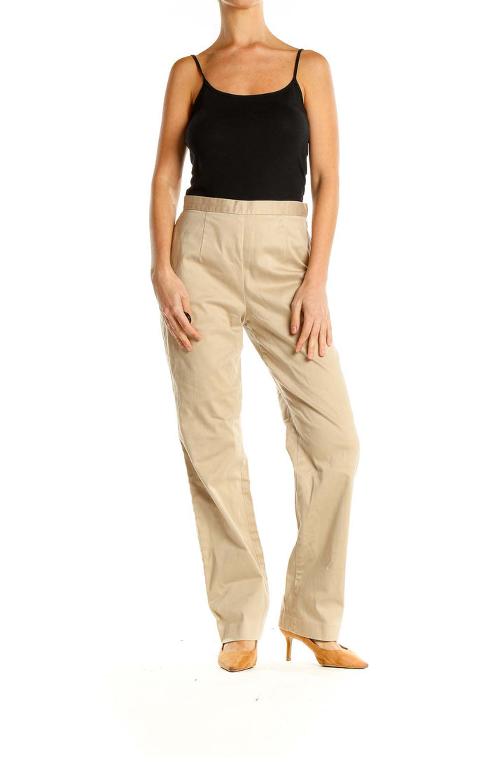 Beige Classic Trousers