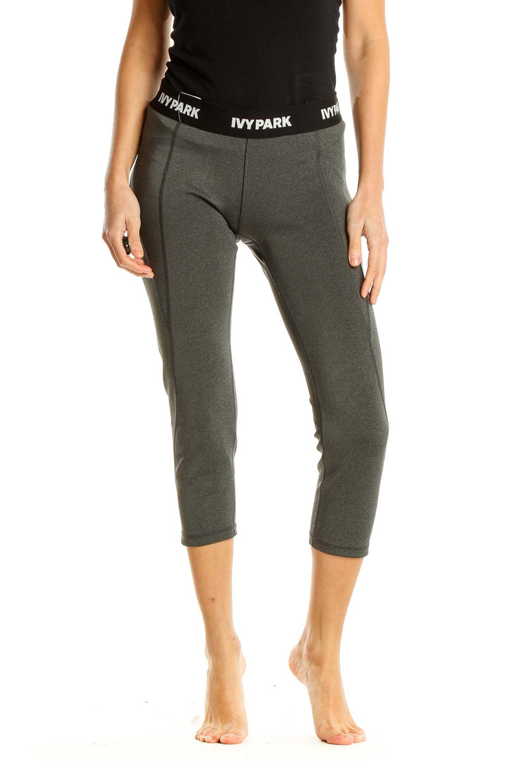 Gray Cropped Activewear Leggings