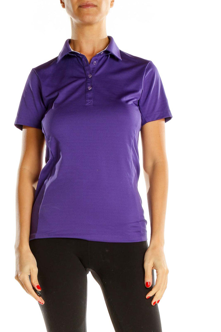 Purple Polo Top