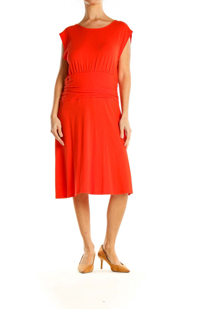 Red Classic Sheath Dress