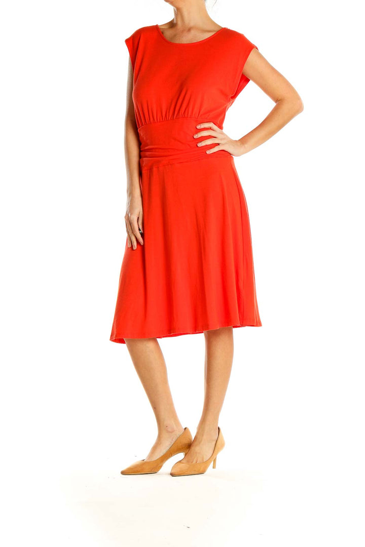 Red Classic Sheath Dress