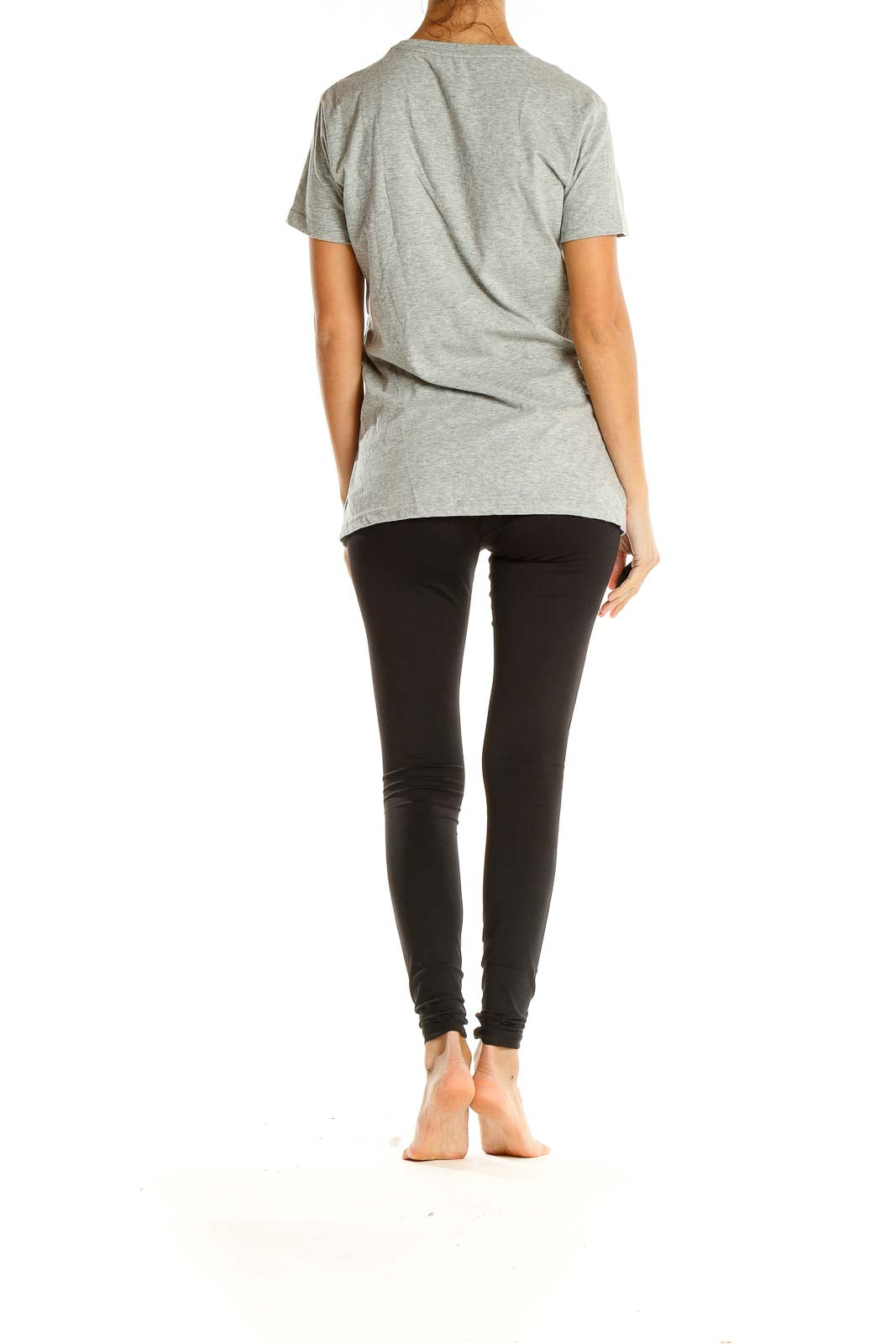 Gray Graphic Print Casual T-Shirt