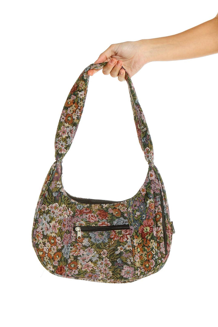 Multicolor Retro Floral Print Bag