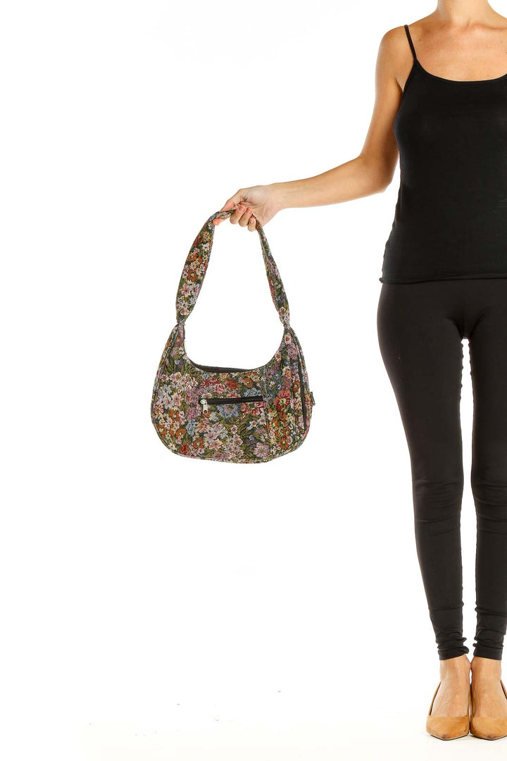 Multicolor Retro Floral Print Bag