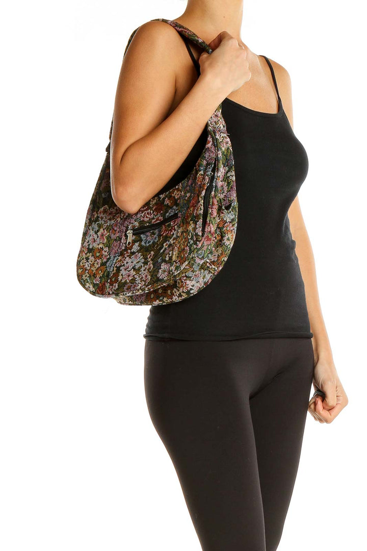 Multicolor Retro Floral Print Bag