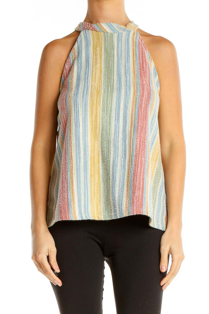 Multicolor Striped All Day Wear Tank Top