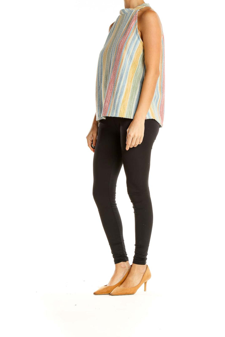 Multicolor Striped All Day Wear Tank Top