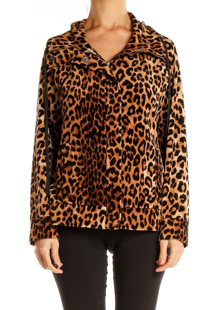 Brown Animal Print Jacket