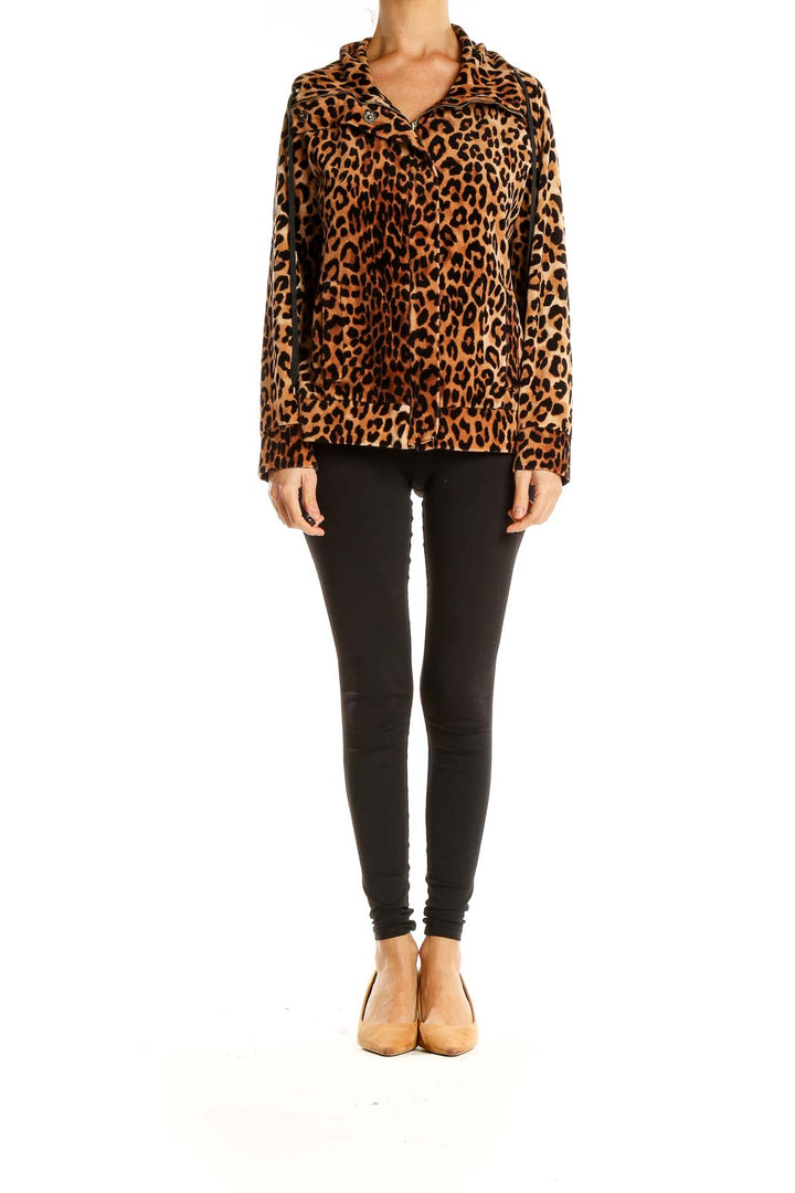 Brown Animal Print Jacket