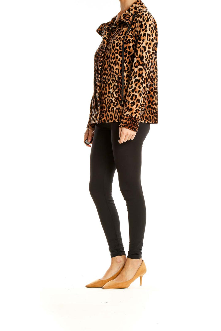 Brown Animal Print Jacket