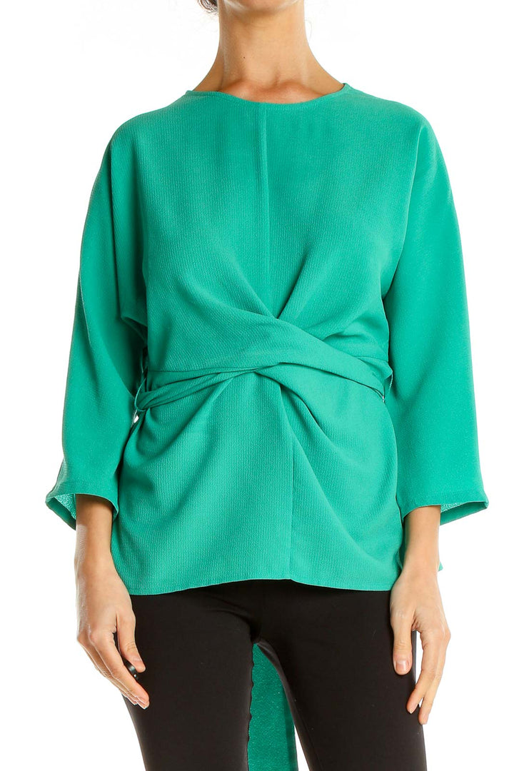 Green Chic Wrap Top