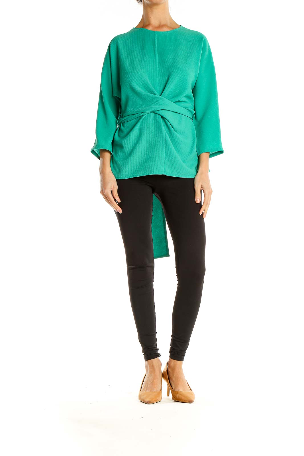 Green Chic Wrap Top