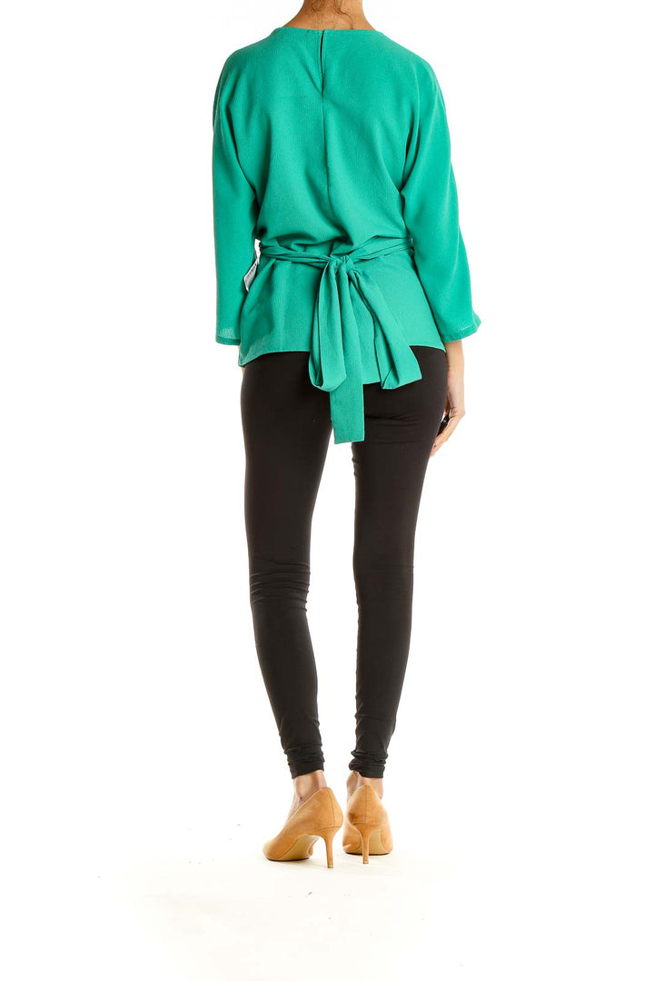 Green Chic Wrap Top