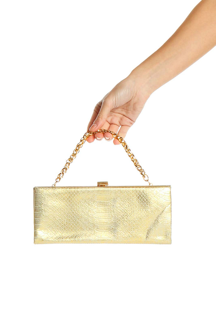 Beige Animal Print Clutch Bag