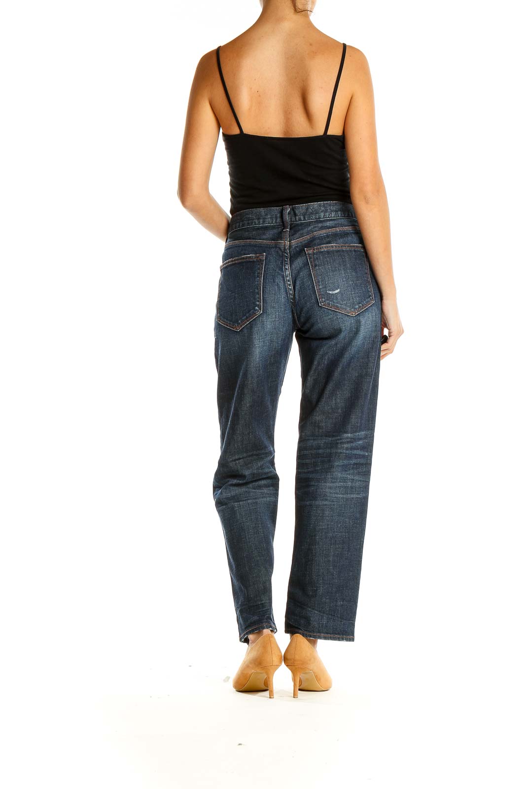 Blue Straight Leg Jeans