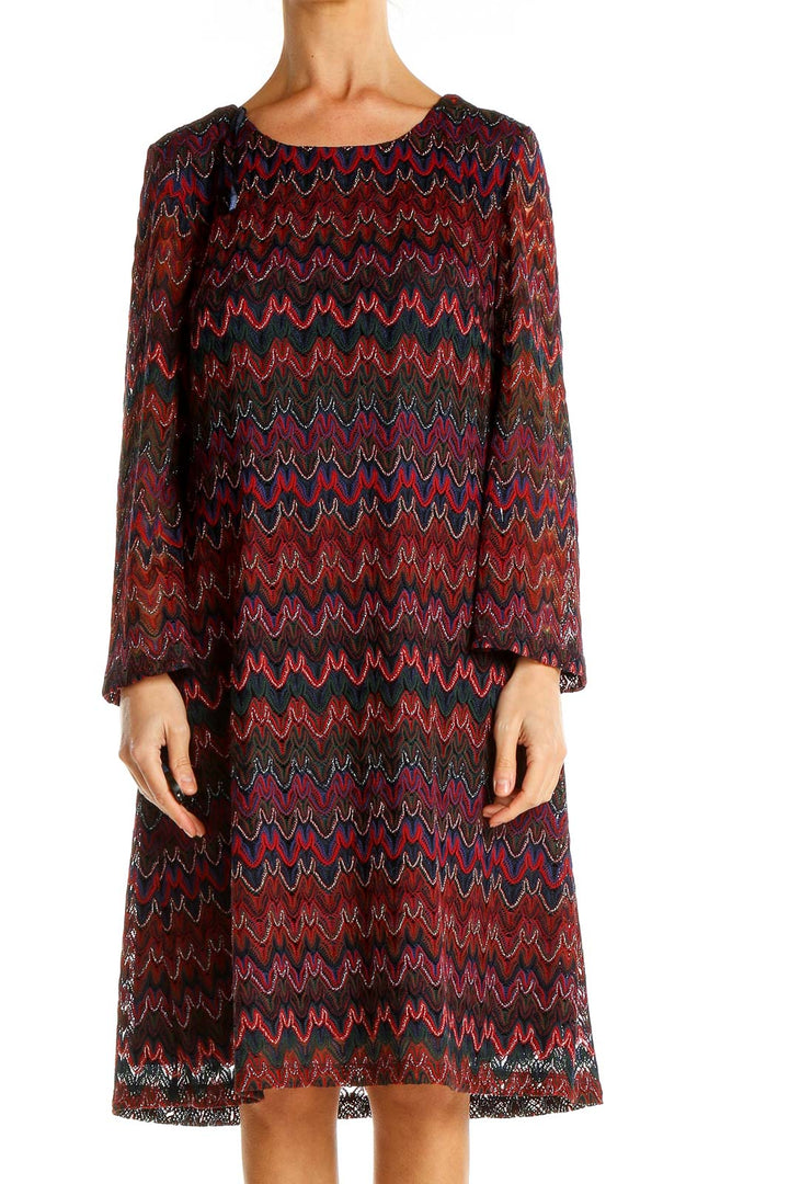 Multicolor Embroidered Bohemian A-Line Dress