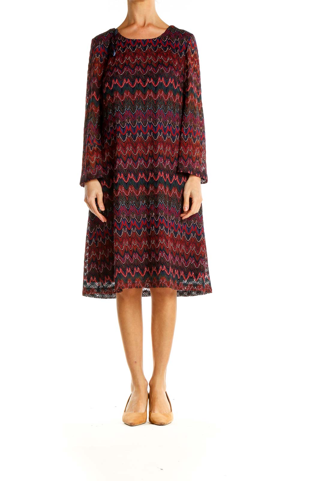 Multicolor Embroidered Bohemian A-Line Dress