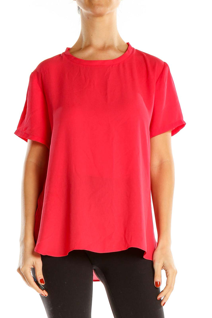 Red Casual Blouse