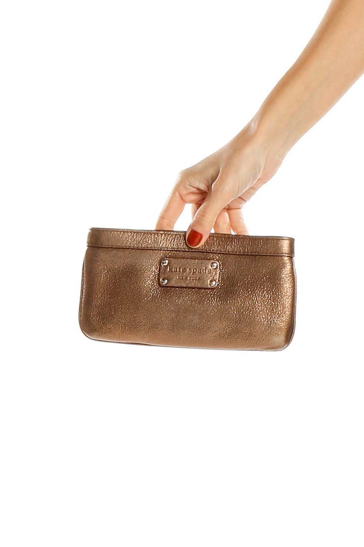 Brown Shimmer Clutch Bag