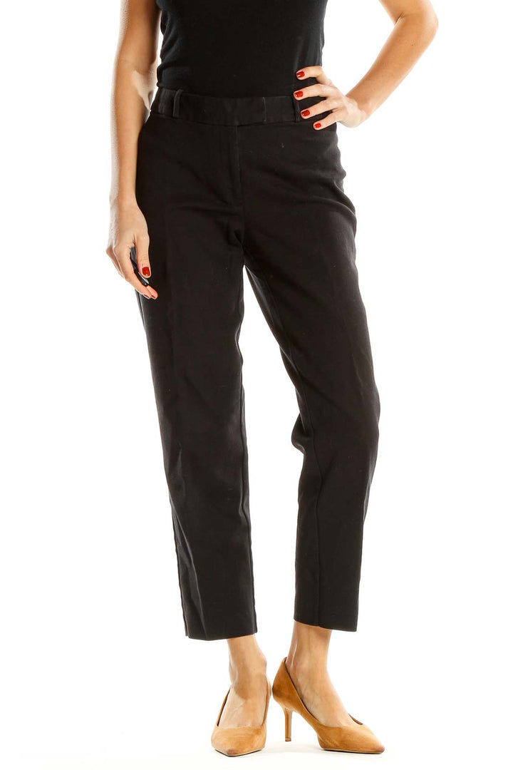 Black Classic Cropped Trousers