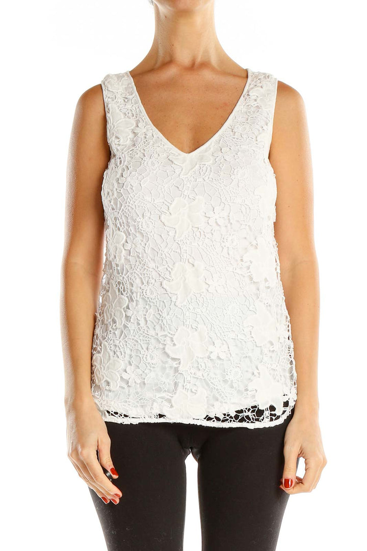 White Lace Tank Top