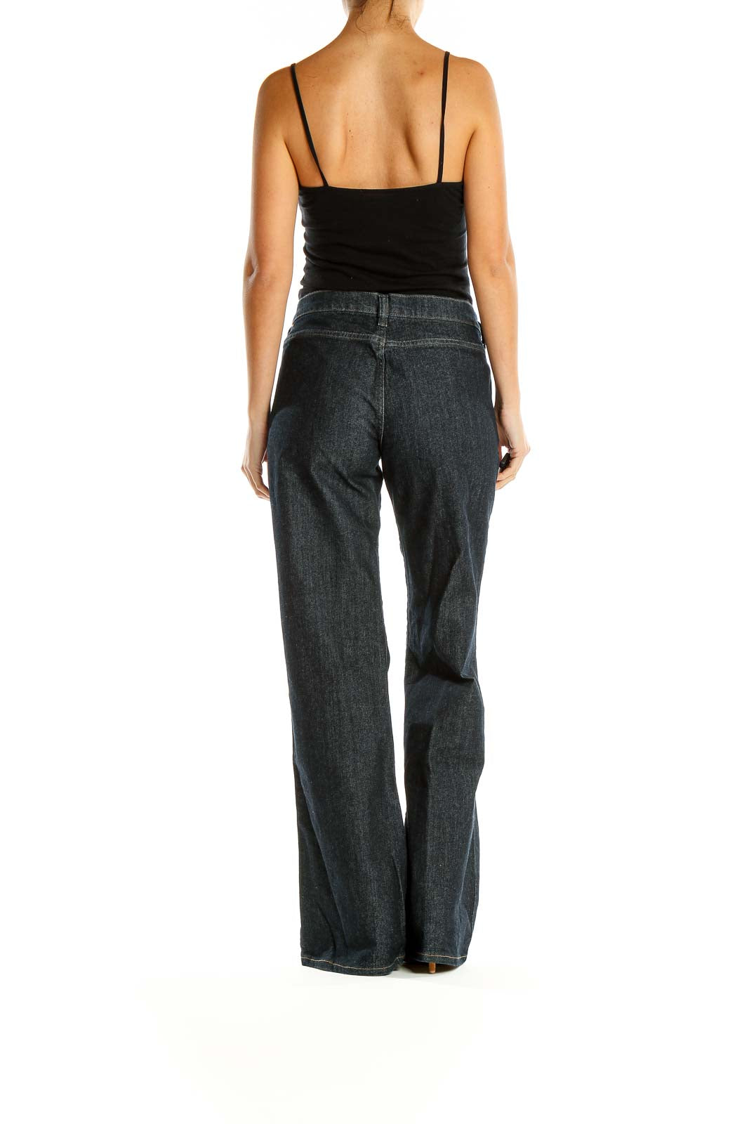 Dark Blue Wide Leg Jeans