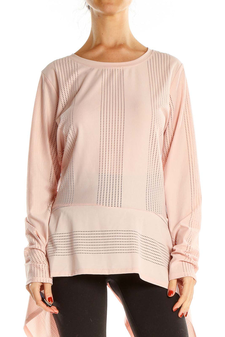 Pink Textured Chic Blouse