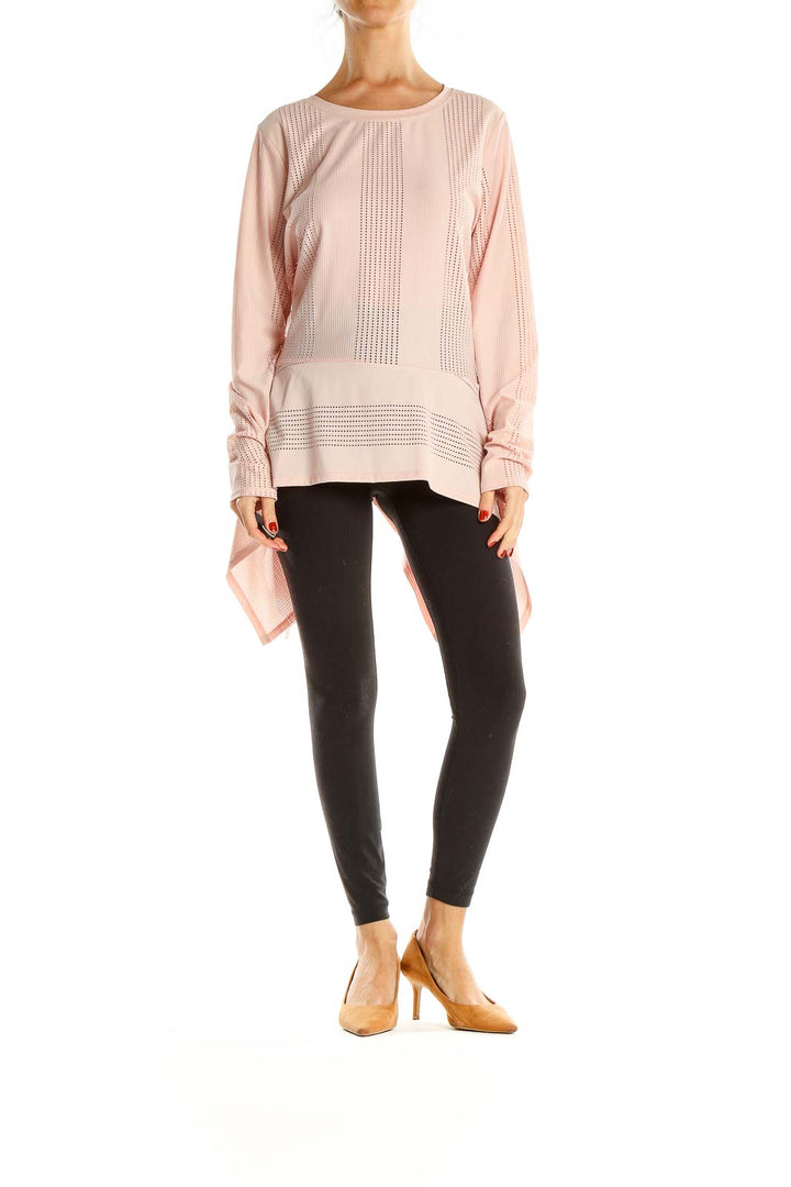 Pink Textured Chic Blouse