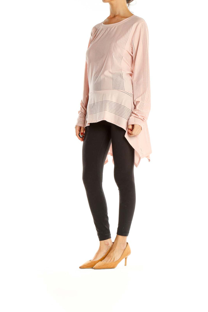 Pink Textured Chic Blouse