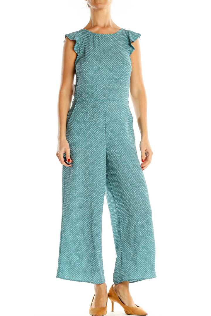 Blue Printed Jumpsuit