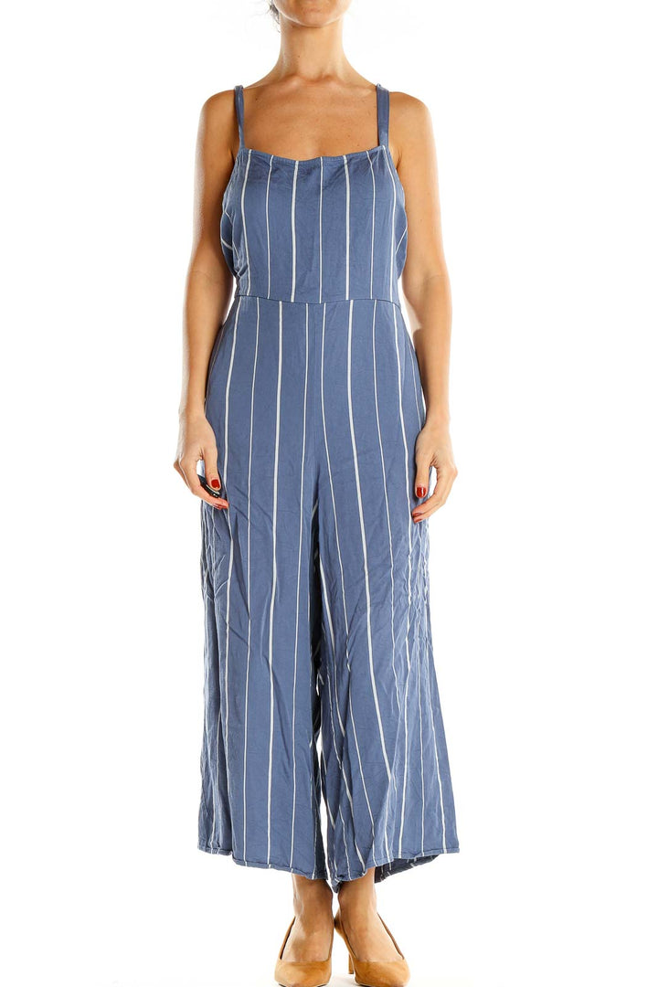 Blue Striped Jumpsuit