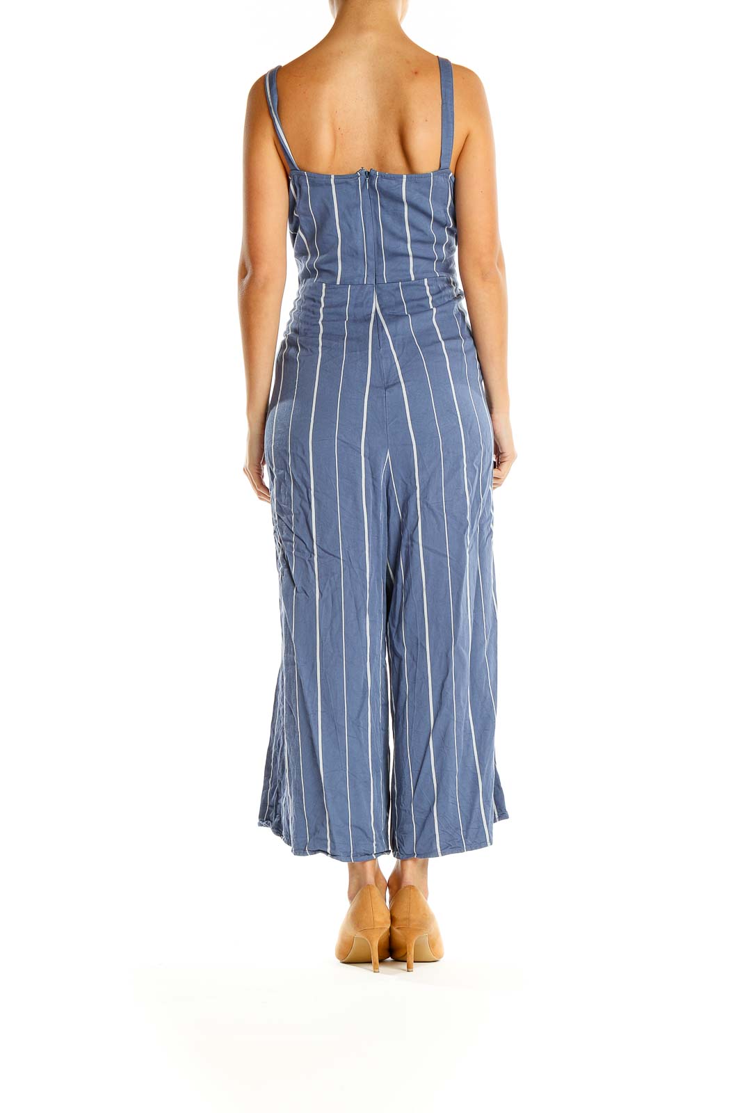 Blue Striped Jumpsuit