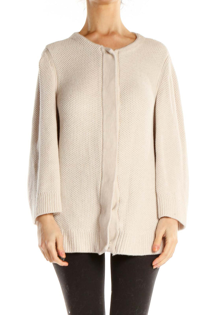 Beige All Day Wear Sweater