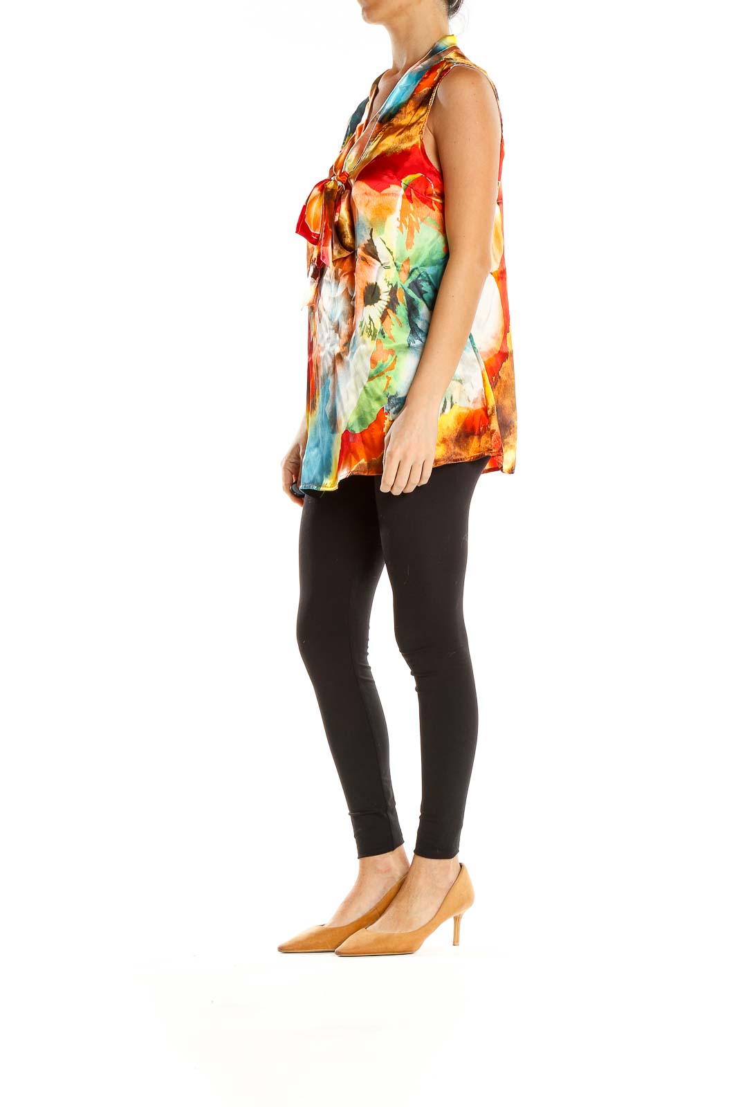 Multicolor Tie And Dye Retro Blouse