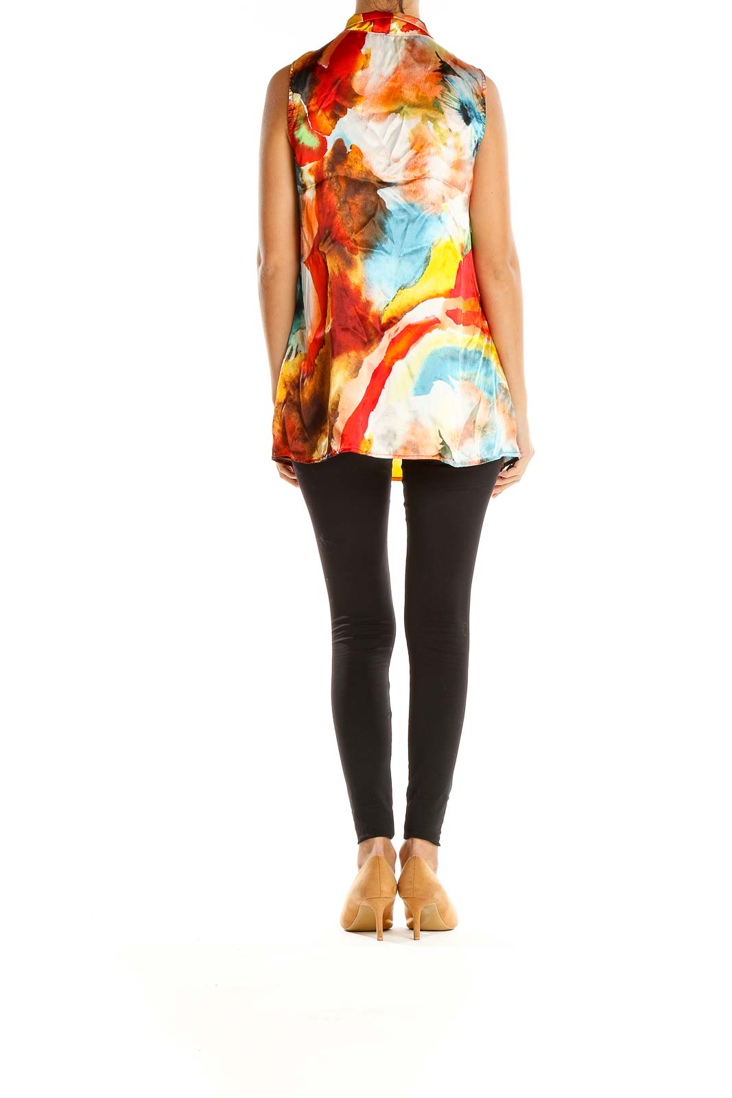 Multicolor Tie And Dye Retro Blouse