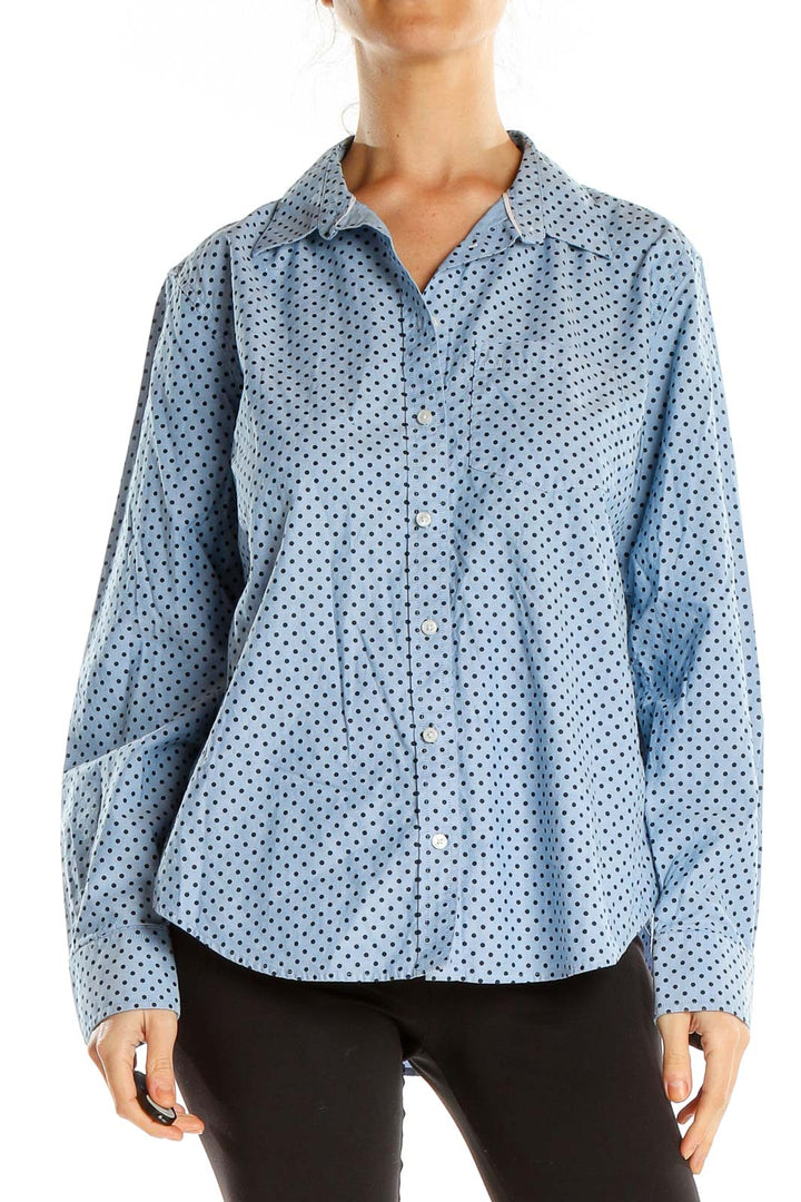 Blue Polka Dot Formal Shirt