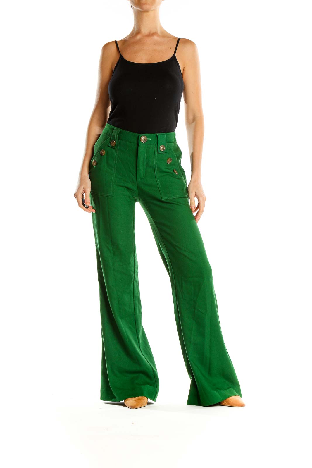 Green Party Wide Leg Trousers