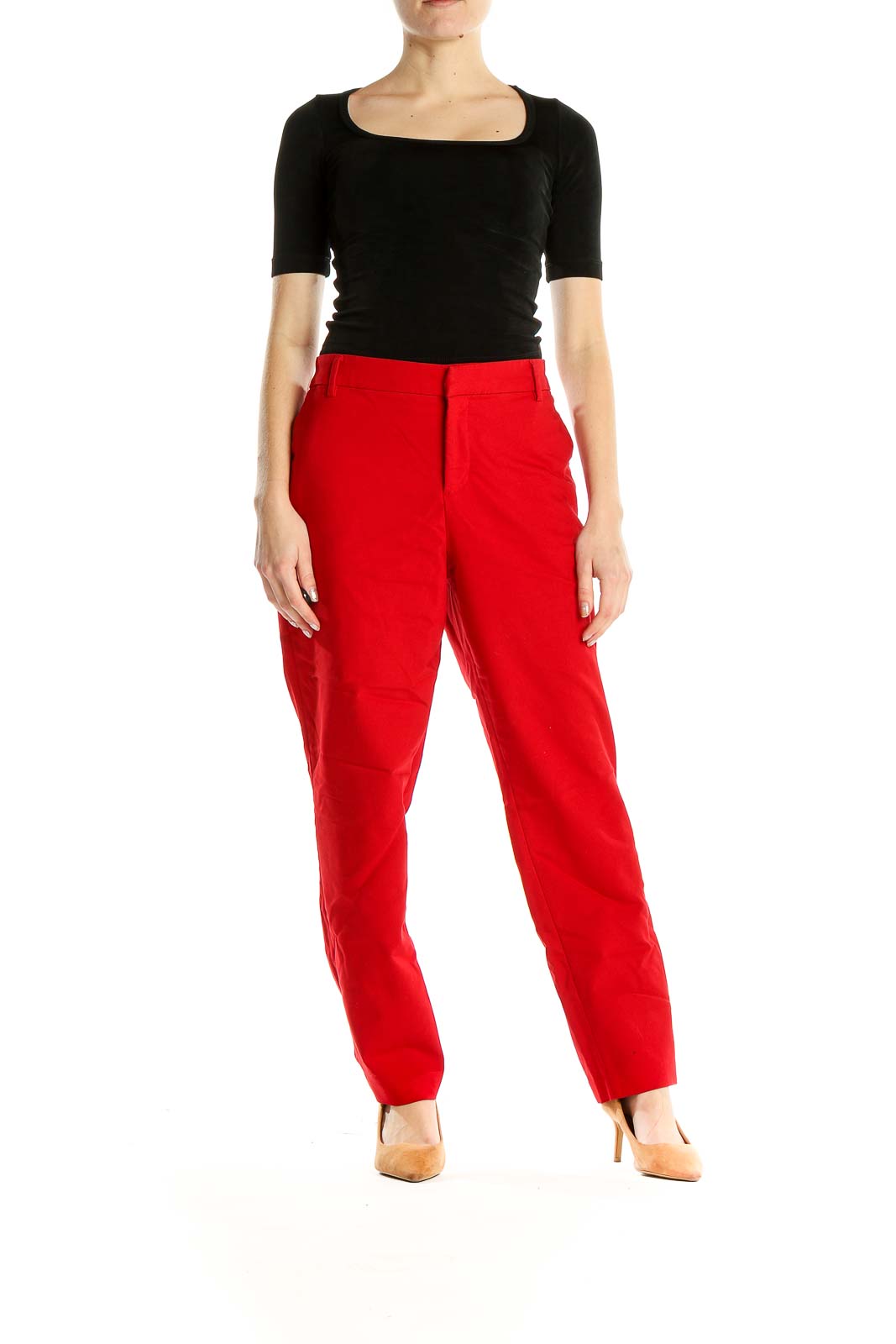 Red Classic Trousers