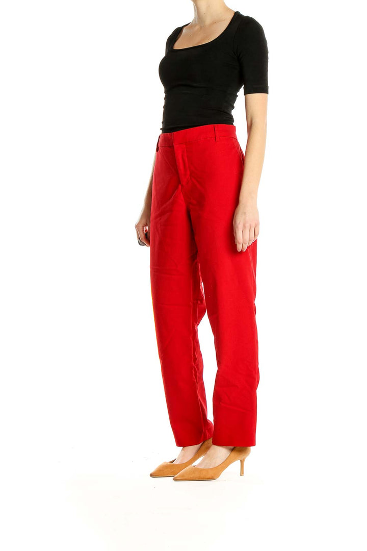 Red Classic Trousers