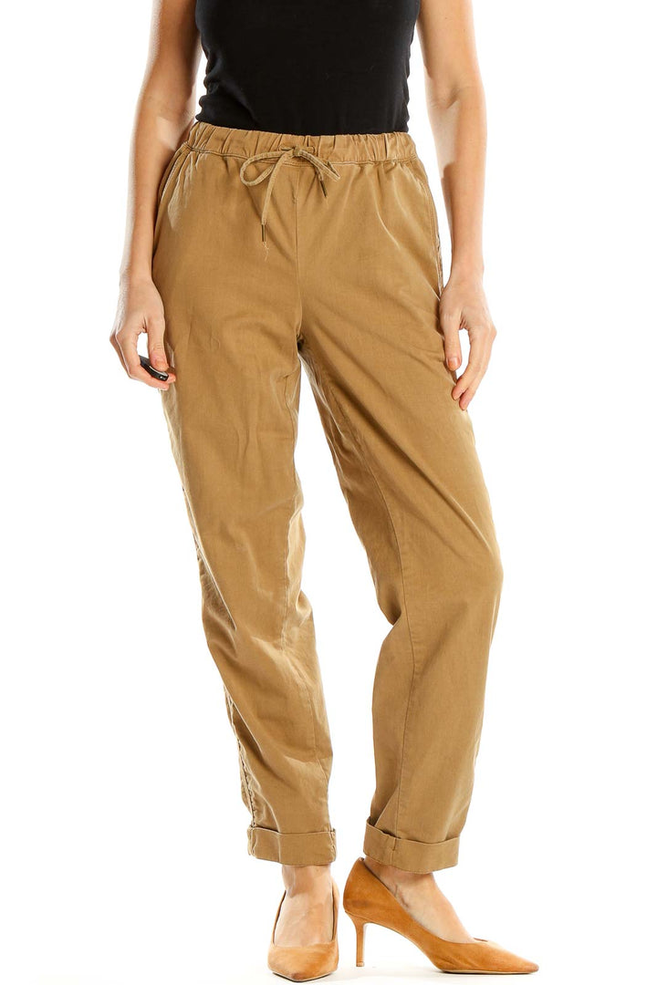 Brown Draw String All Day Wear Cargo Pants