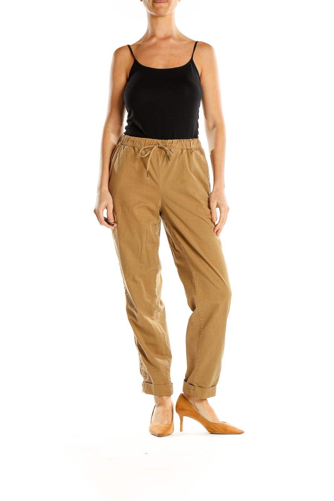 Brown Draw String All Day Wear Cargo Pants