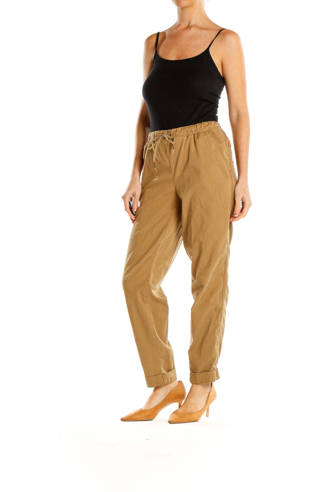 Brown Draw String All Day Wear Cargo Pants