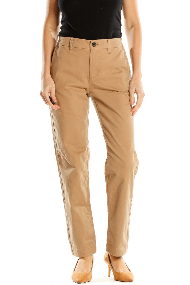 Beige All Day Wear Trousers