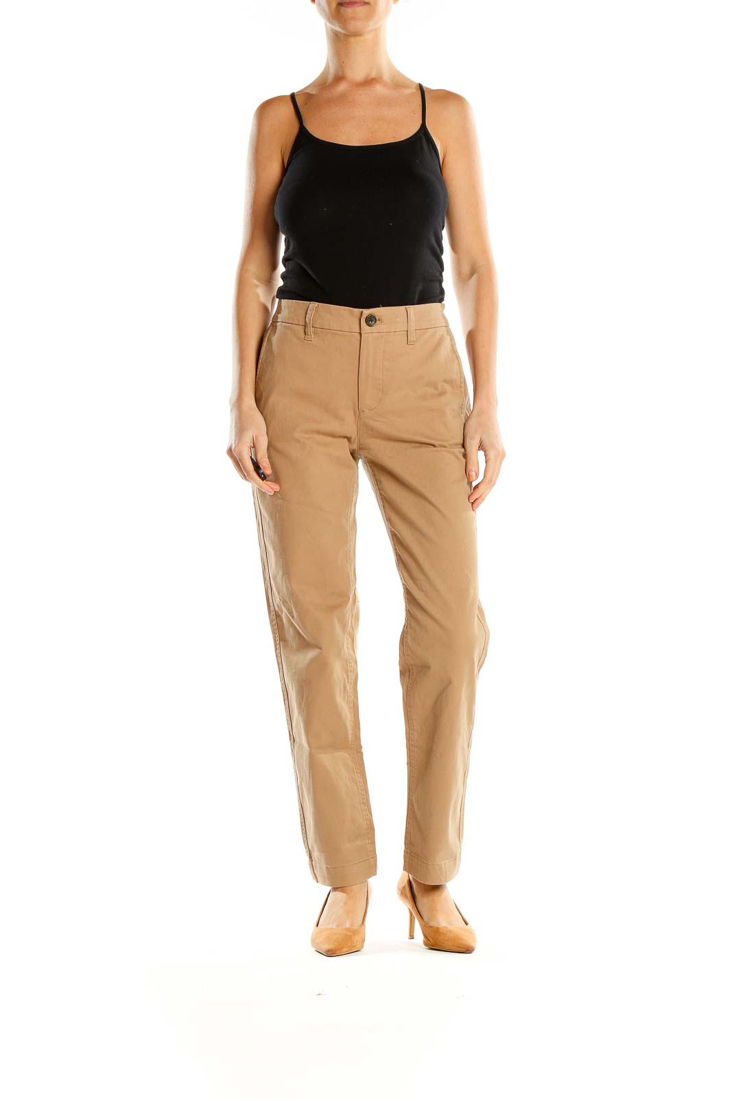 Beige All Day Wear Trousers