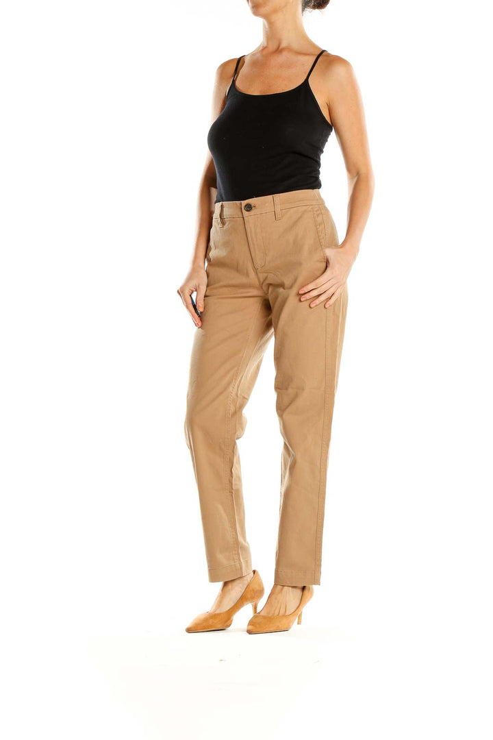 Beige All Day Wear Trousers