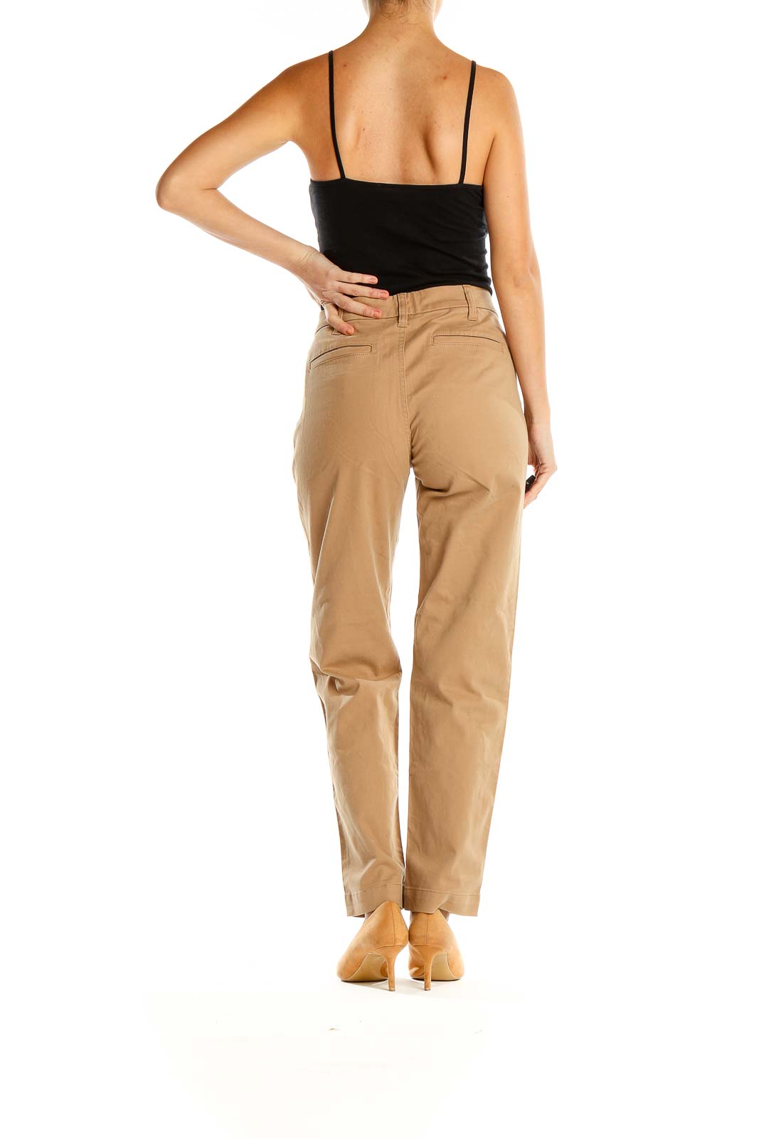 Beige All Day Wear Trousers