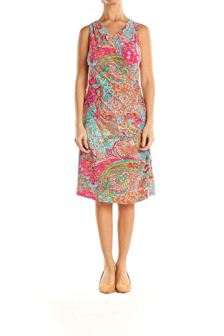 Multicolor Paisley Retro Slip Dress